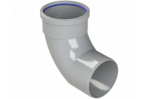 POLYPIPE RING-SEAL BEND (1XSCKT);4\"/110MM 92.5DEG GY