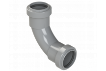 PUSHFIT SWEPT BEND 91.25DEG; 32MM GREY