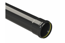 POLYPIPE RING-SEAL SINGLE SCKT PIPE;4\"/110MM 3M BLCK