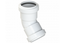 PUSHFIT OBTUSE BEND 45DEG; 40MM WHITE