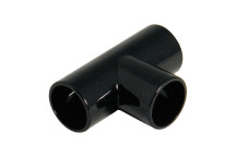 FLO S/WELD O/FLOW TEE; 21.5MM BLACK