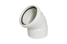 FLOPLAST RING-SEAL TOP OFFSET BEND 135D;4\"/110MM WHITE