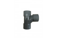 E.TUPLING SOLVENT WASTE TEE - 50MM - SOLVENT GREY