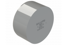S/WELD SOCKET STOP END PLUG; 50MM GREY