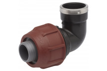 PLASSON 90° ELBOW FEMALE ADAPTOR 63MM BARRIER X 2\"