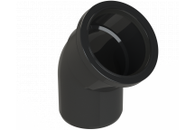 POLYPIPE RING-SEAL BEND (1XSCKT);3\"/82MM 135DEG BLCK