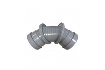 E.TUPLING 4\" SOIL 0-90 ADJUSTABLE BEND - GREY