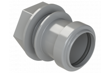 PUSHFIT TANK CONNECTOR; 32MM GREY
