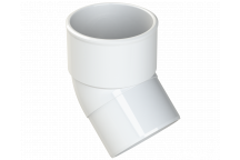S/WELD SPIGOT BEND 45DEG; 50MM WHITE