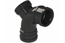 POLYPIPE RING-SEAL ACCESS BEND; 3\"/82MM 92.5DEG BLK