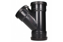 E.TUPLING 4\" SOIL 45DEG TRIPLE SOCKET BRANCH - BLACK