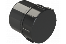 S/WELD SCREWED ACCESS STOP END PLUG; 50MM BLACK