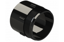 POLYPIPE S2000 MUPVC 50MM SCKT X MI CONNECTOR - BLACK