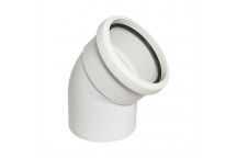 E.TUPLING 4\" SOIL SINGLE-SOCKET 45DEG BEND - WHITE