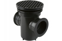 BACK INLET RODDABLE GULLY 90° OUTLET  ROUND GRID