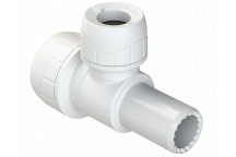 POLYPLUMB ENHANCED - 22X22X15 BRANCH RED SPIGOT TEE - WHITE