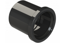 POLYPIPE RING-SEAL SINGLE SOCKET; 3\"/82MM BLACK