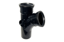 FLOPLAST RING-SEAL BRANCH 112.5 DEG;4\"/110MM SOIL BLACK