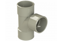 POLYPIPE S2000 40MM MUPVC 92.5DEG SWEPT TEE - SOLV GREY