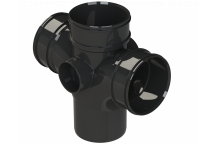 S2000 DOUBLE BRANCH;4\"/110MM 87.5DEG BLK