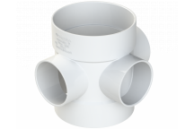 POLYPIPE RING-SEAL SHORT BOSS PIPE; 4\"/110MM WHITE