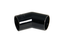 FLO OVERFLOW BEND 45 DEG OBTUSE OFFSET; BLK