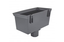 FLOPLAST XTRAFLO HOPPER; 110MM ANTHRACITE GREY
