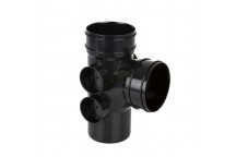 110MM X 92.5° DOUBLE SOCKET SOLVENT BRANCH WITH 4 BOSSES EN 1329-1