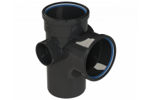 POLYPIPE RING-SEAL SINGL BRANCH;4\"/110MM 92.5D EQ BK