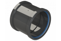 POLYPIPE RING-SEAL DOUBLE SOCKET; 4\"/110MM BLACK