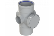 POLYPIPE RING-SEAL ACCESS PIPE (1XSCKT);4\"/110MM GRY