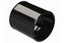 POLYPIPE S2000 50MM MUPVC STRAIGHT COUPLING - BLACK