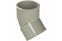 POLYPIPE S2000 32MM MUPVC 45DEG OBT BEND - SOLV GREY