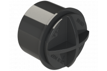 S/WELD SCREWED ACCESS STOP END PLUG; 40MM BLACK