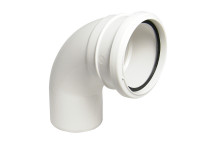 E.TUPLING 4\" SOIL SINGLE-SOCKET 90DEG BEND - WHITE