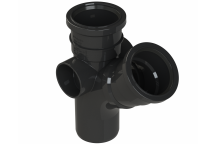 POLYPIPE RING-SEAL SINGLE BRANCH;3\"/82MM 135D EQ BLK