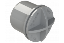 S/WELD SCREWED ACCESS STOP END PLUG; 32MM GREY