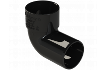 S/WELD SWIVEL BEND 92.5DEG; 32MM BLACK