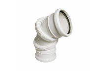 FLOPLAST RING-SEAL ADJUSTABLE BEND 0-90 DEG;4\"/110MM SOIL WHITE