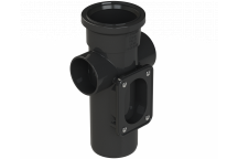 POLYPIPE RING-SEAL ACCESS PIPE (1XSOCKET);3\"/82MM BK