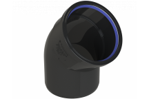 POLYPIPE RING-SEAL BEND (1XSCKT);4\"/110MM 135DEG BLK