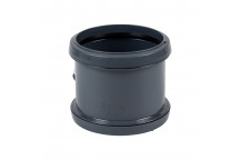 FLOPLAST RING-SEAL D/S PIPE COUPLER;4\"/110MM SOIL ANTHRACITE GREY AG