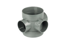 FLOPLAST RING-SEAL SHORT BOSS PIPE ;4\"/110MM SOIL GREY