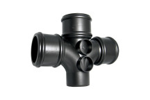 FLOPLAST RING-SEAL DOUBLE BRANCH 92.5 DEG;4\"/110MM SOIL CAST IRON