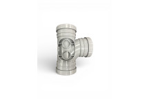 E.TUPLING 6\" PUSH-FIT SOIL T/S 90DEG BRANCH - GREY