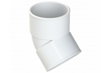 POLYPIPE S2000 50MM MUPVC 45 DEG OBT BEND - WHITE
