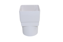 E.TUPLING DOWNPIPE SQUARE-ROUND ADAPTOR - WHITE