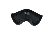 E.TUPLING 112MM HALF-ROUND 90DEG ANGLE - BLACK