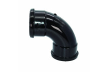 FLOPLAST RING-SEAL 92.5 D/S BEND;4\"/110MM SOIL BLACK