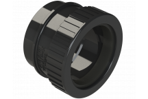 POLYPIPE RING-SEAL STRAIGHT ADAPTOR; 50MM BLACK